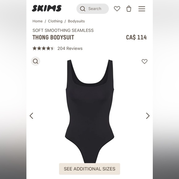 SKIMS Tops - BNWT SKIMS Soft Smoothing Seamless Thong Bodysuit